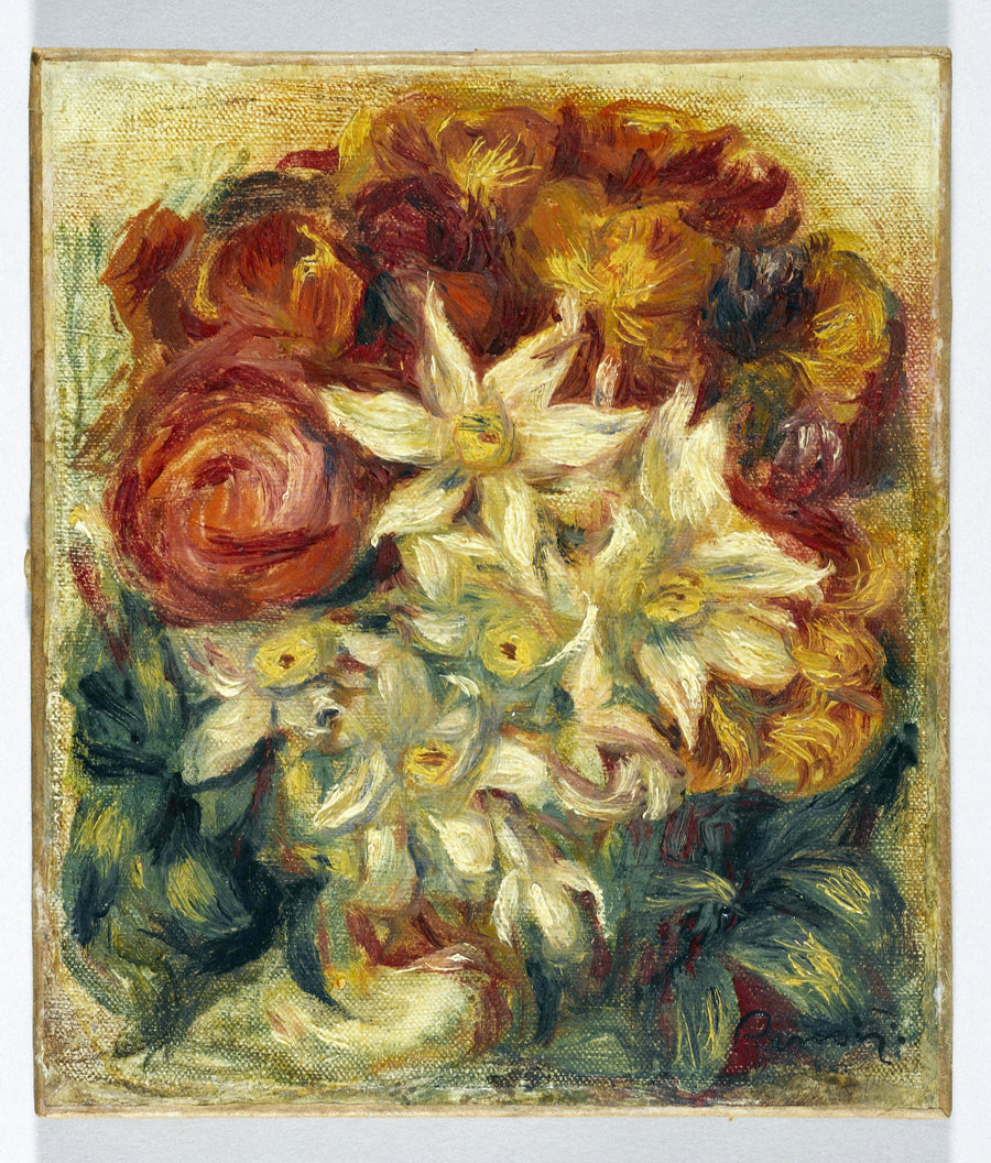 Nergis ve gül buketi - Pierre-Auguste Renoir