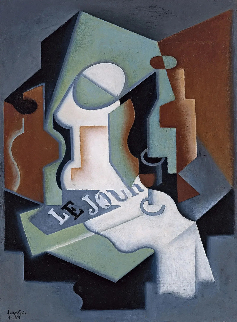 Şişe ve Meyve Tabağı - Juan Gris