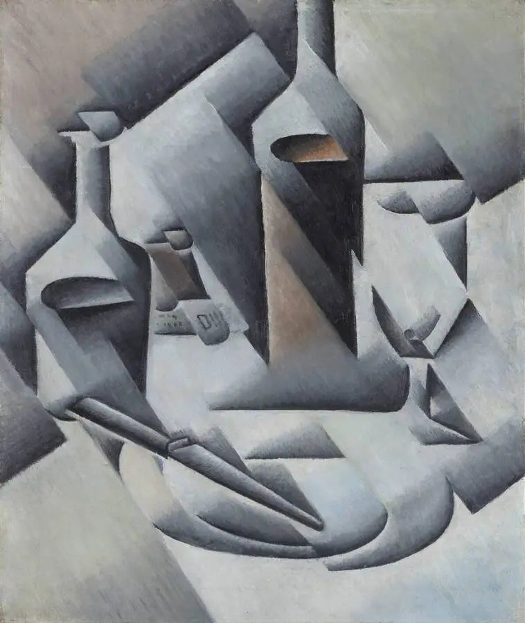 Şişeler ve Bıçak - Juan Gris