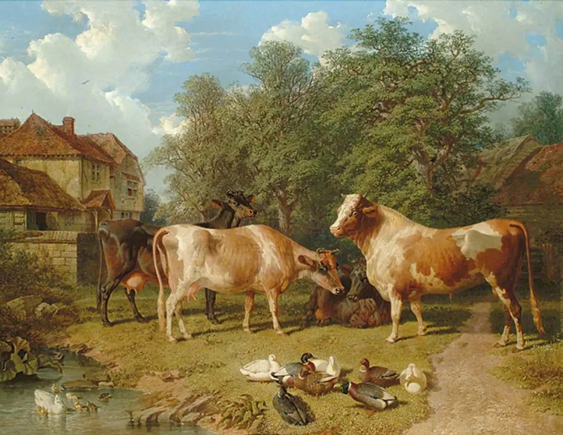 İnekler ve ördekler - John Frederick Herring, Sr.