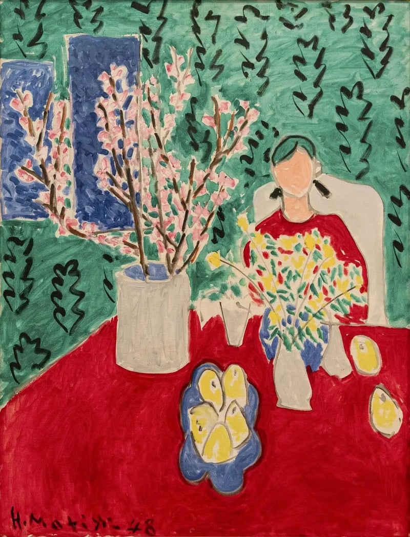 Erik dalı, yeşil zemin - Henri Matisse
