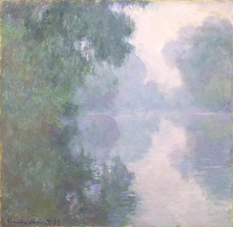 Giverny'de Seine Nehri Kolu, Sabah Sisleri - Claude Monet