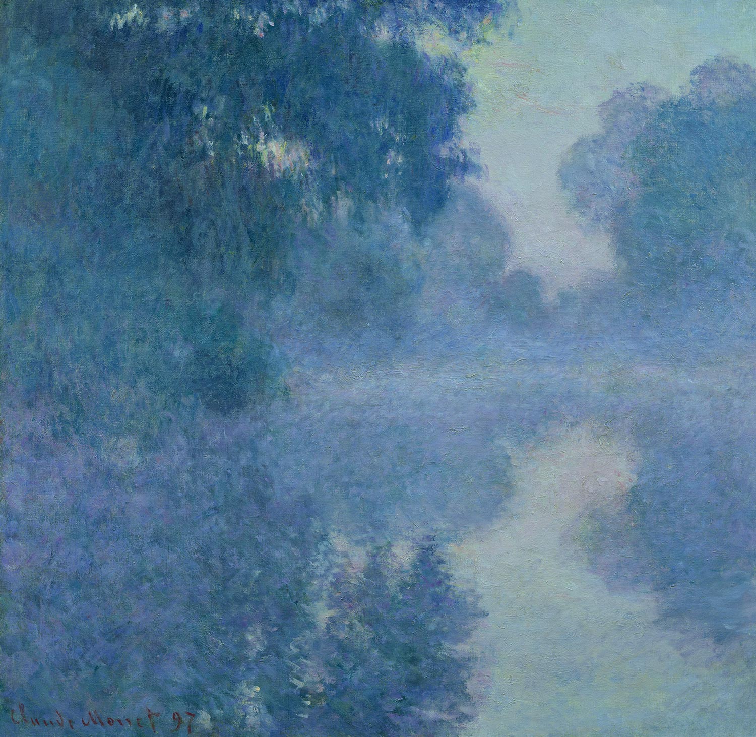 Reproduction du tableau « Bras de Seine près de Giverny, soleil levant - Claude Monet » par Alpha Reproduction en peinture à l’huile