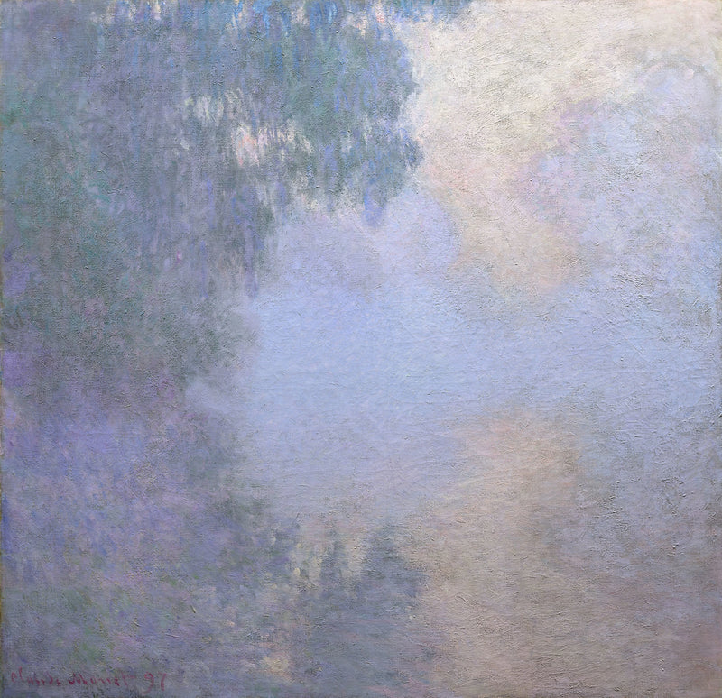 Bras de Seine, Giverny yakınında, sis, Chicago W1475 - Claude Monet