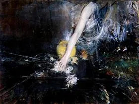 Çiçek Vazosu Tutan Kol - Giovanni Boldini