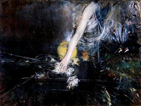 Bras tenant un vase de fleurs - Giovanni Boldini