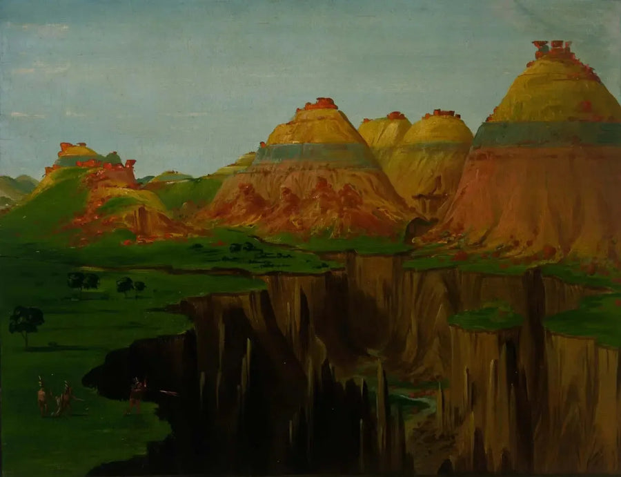 "Brick Kilns", Clay Bluffs, Saint-Louis'in 1.900 mil üzerinde - George Catlin