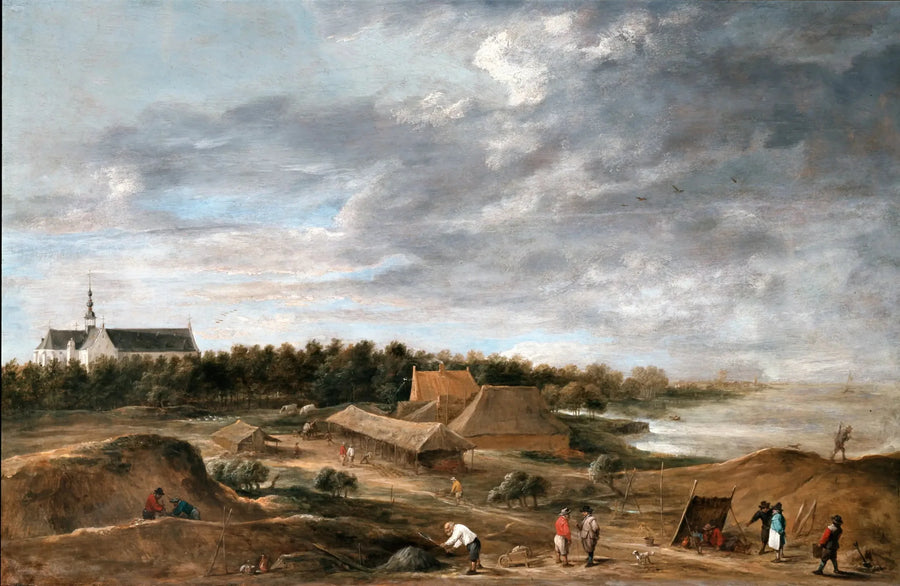 Hemiksem yakınlarındaki tuğla fabrikaları - David Teniers genç