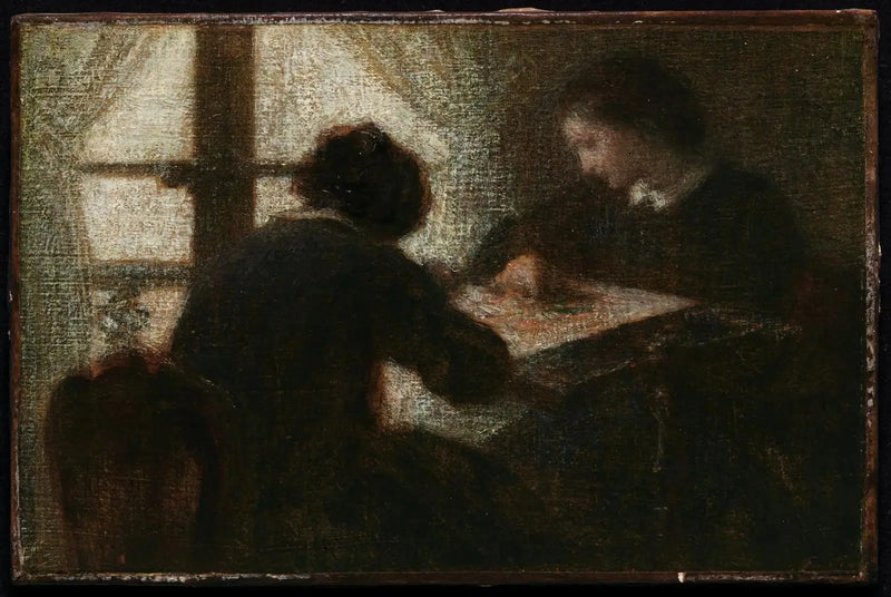 İşlemeciler bir pencere önünde - Henri Fantin-Latour