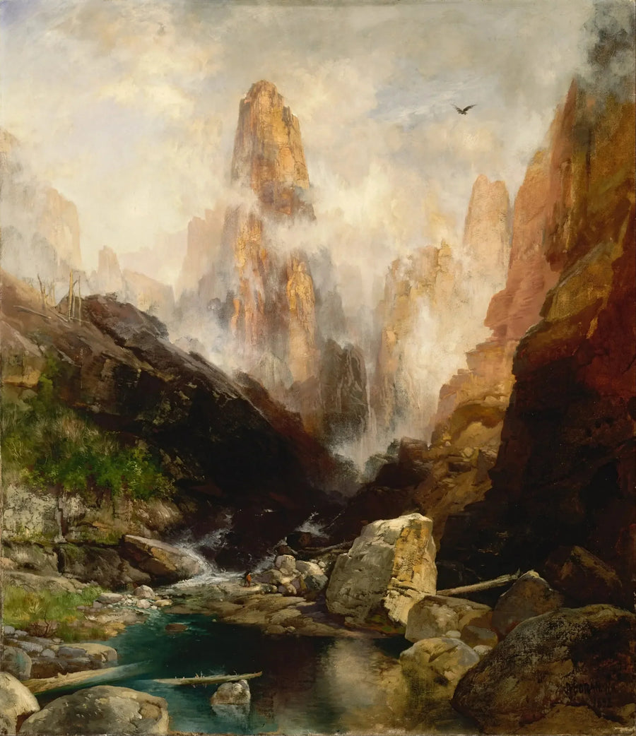 Kanab Kanyonu'nda Sis, Utah - Thomas Moran