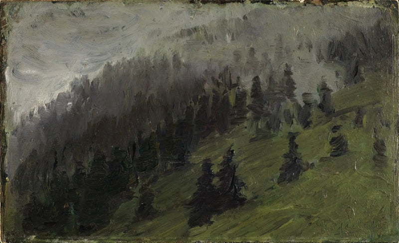 Çam Ağaçları Arasında Sis - Franz Marc