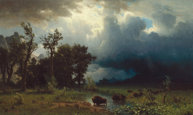 Buffalo Trail : Yaklaşan Fırtına - Albert Bierstadt