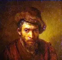 Kürklü şapka takan adam büstü - Rembrandt