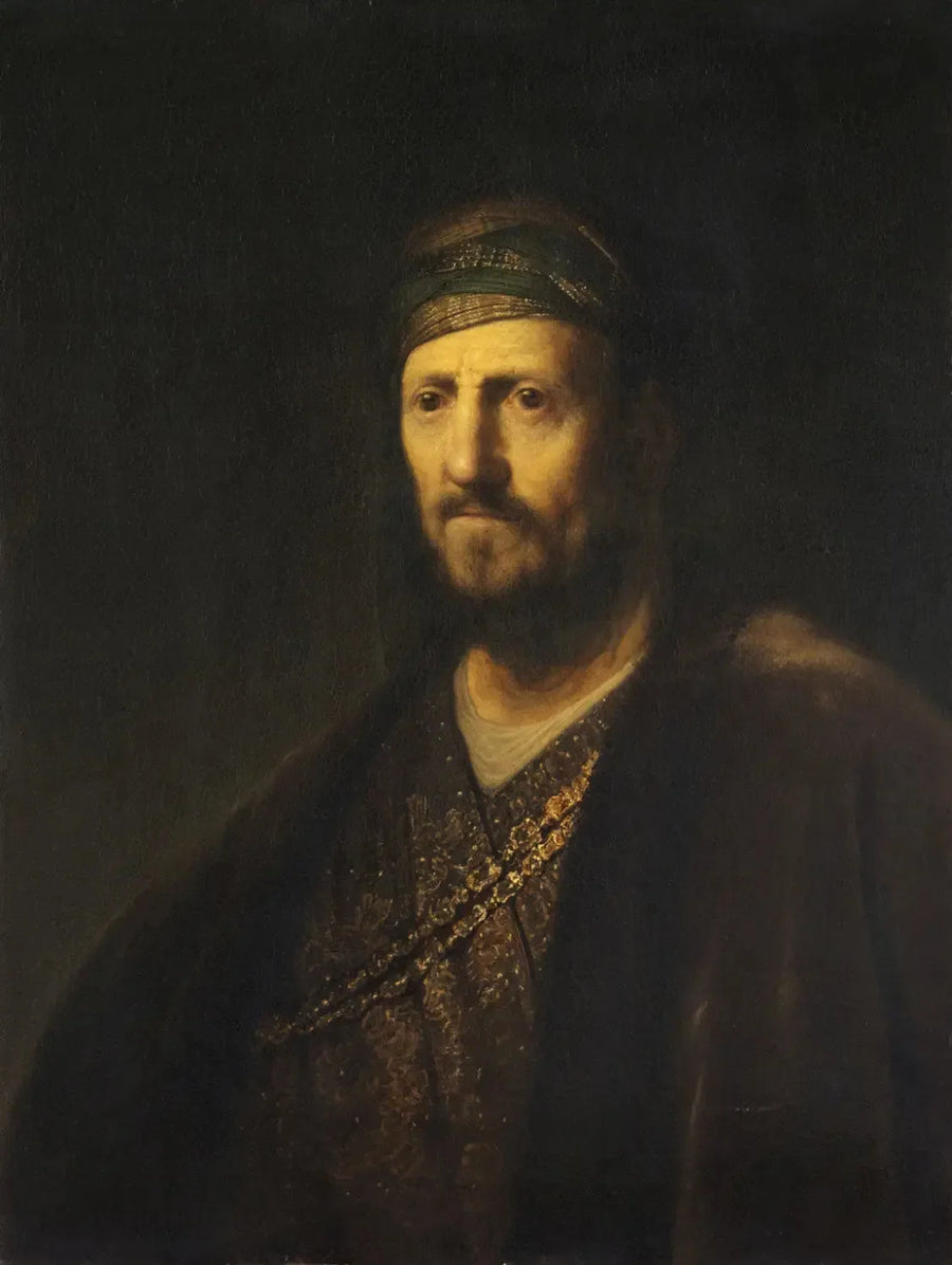 Doğu kostümlü adam büstü - Rembrandt