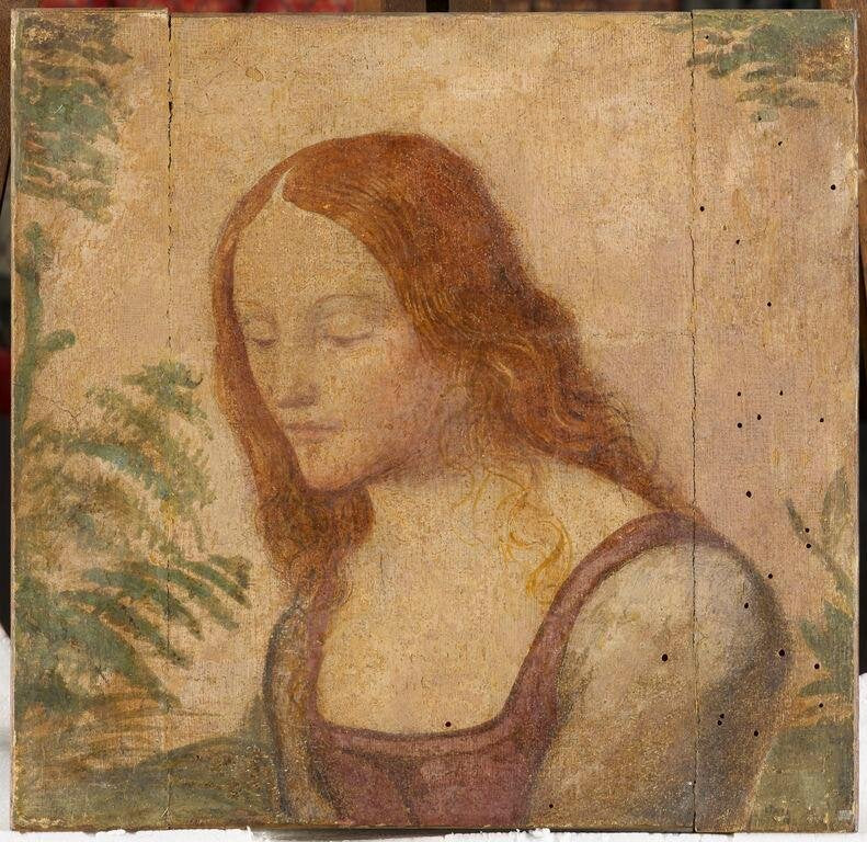 Genç kız büstü, açık saçlı - Bernardino Luini