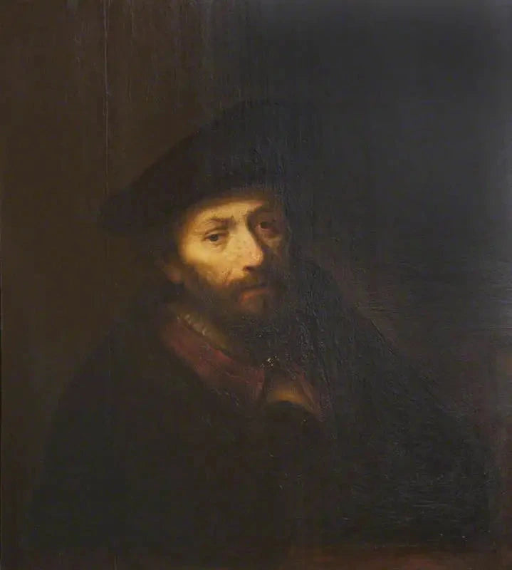Sakallı ve bereli adam büstü - Rembrandt