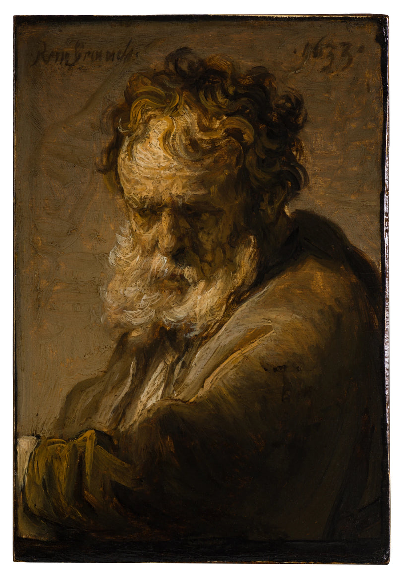 Yaşlı bir sakallı adam büstü - Rembrandt