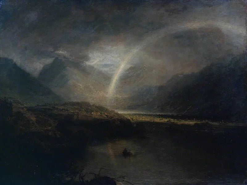 Buttermere Gölü, Cromackwater'ın Bir Kısmı ile, Cumberland, Bir Yağmur - J. M. W. Turner