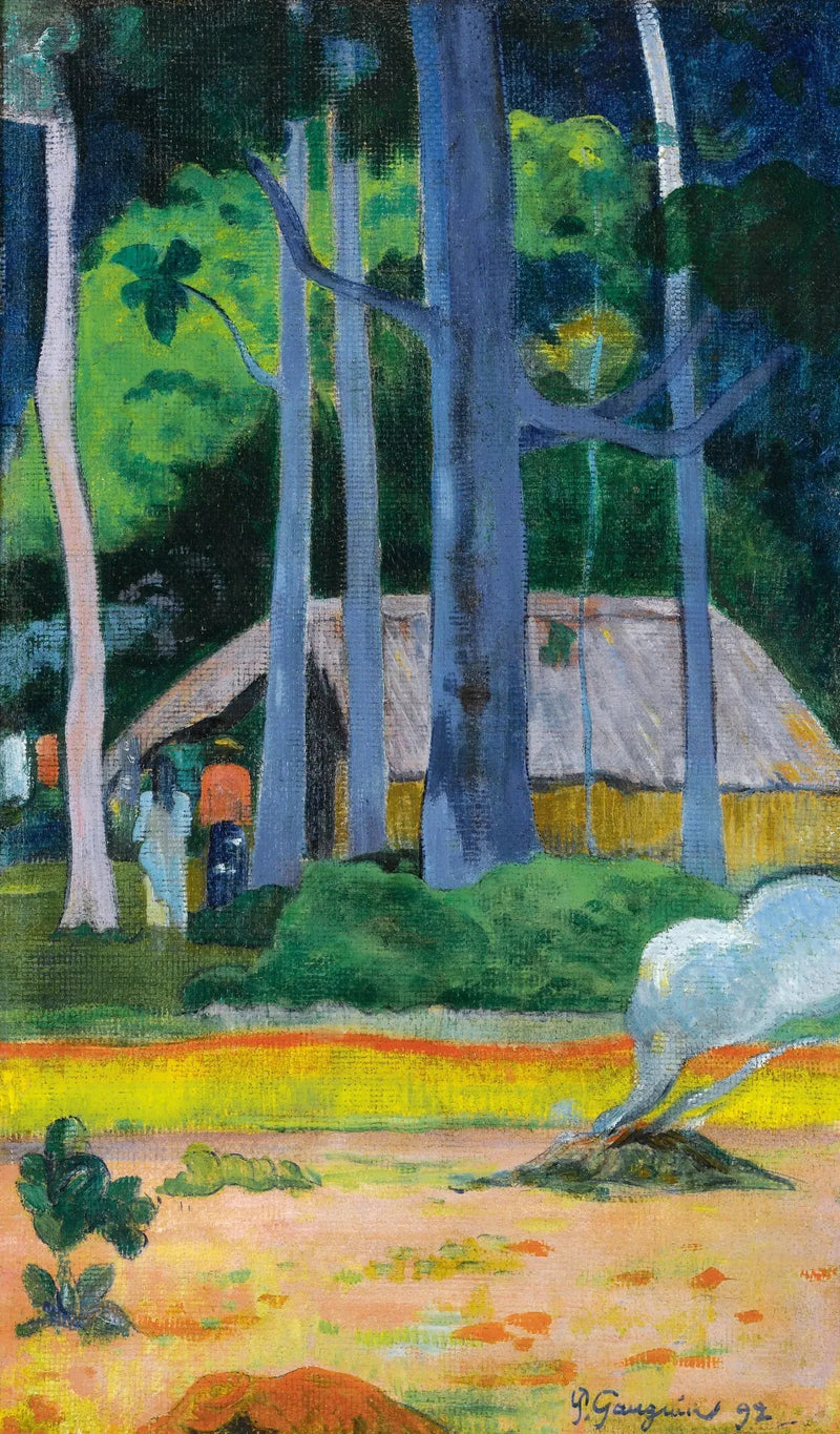 Ağaçların Altındaki Kulübe - Paul Gauguin