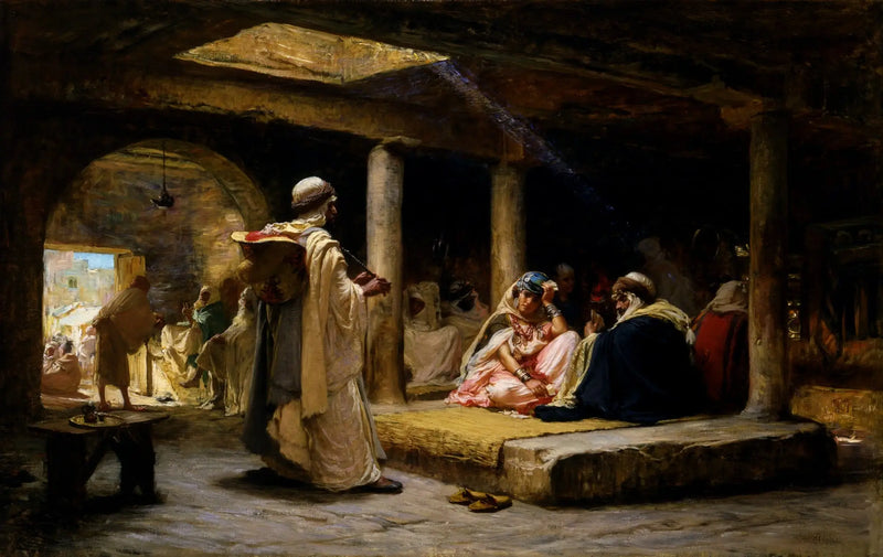 Biskra, Cezayir'de Kafe - Frederick Arthur Bridgman