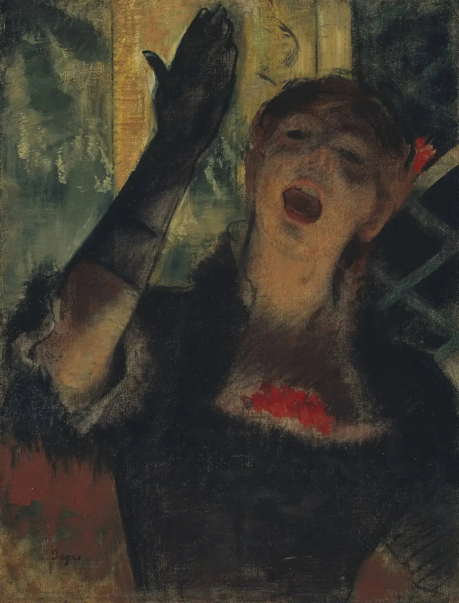 Şarkıcı Kafe - Edgar Degas