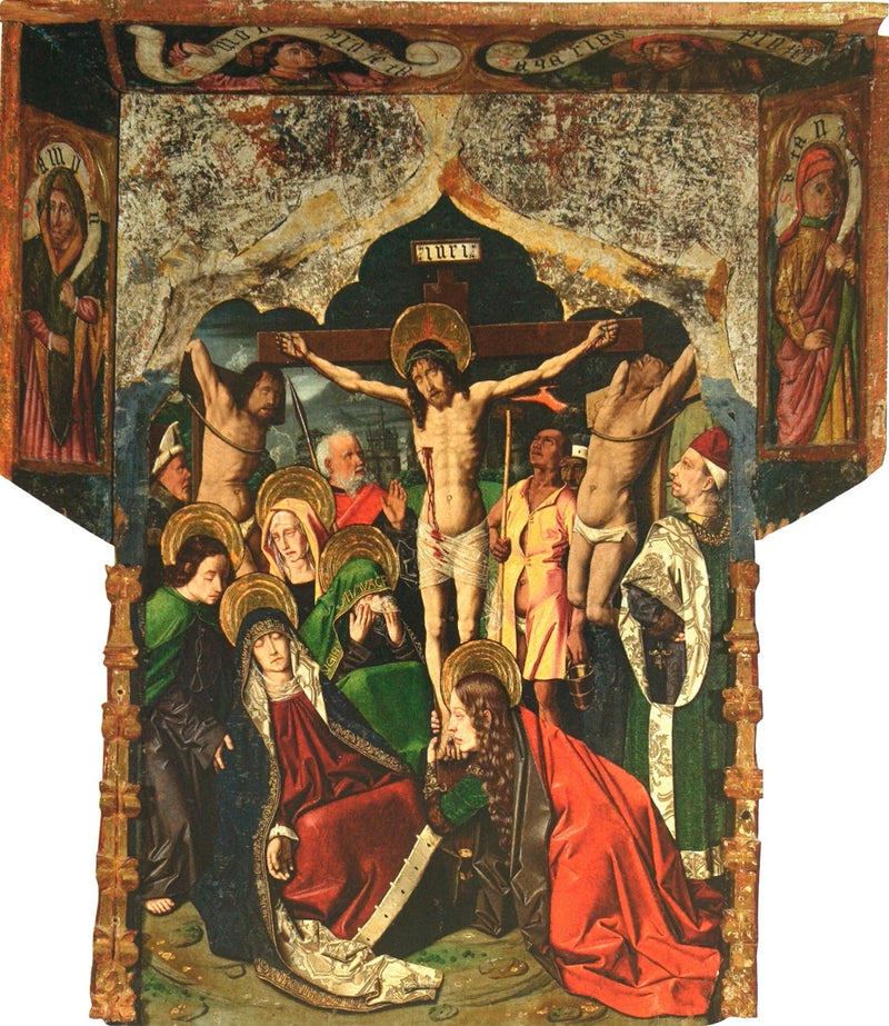 Sainte Engratia'nın Altar Panosundaki Calvaire - Bartolomé Bermejo