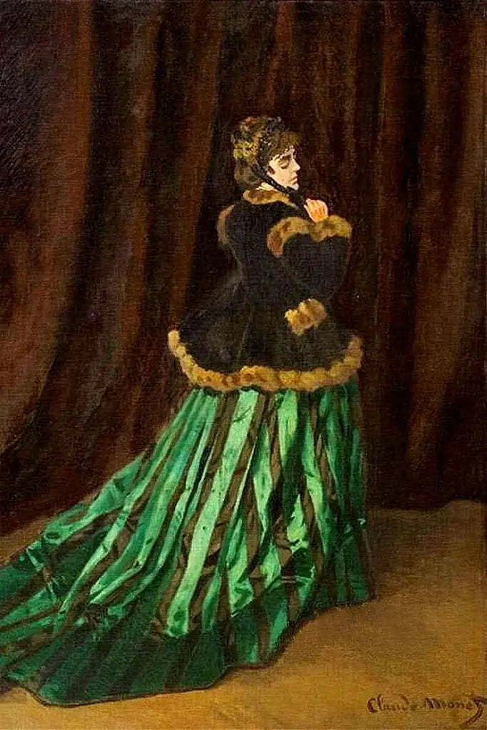 Yeşil elbiseli Camille - Claude Monet