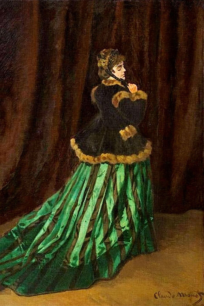 Reproduction du tableau « Camille en robe verte - Claude Monet » par Alpha Reproduction en peinture à l’huile
