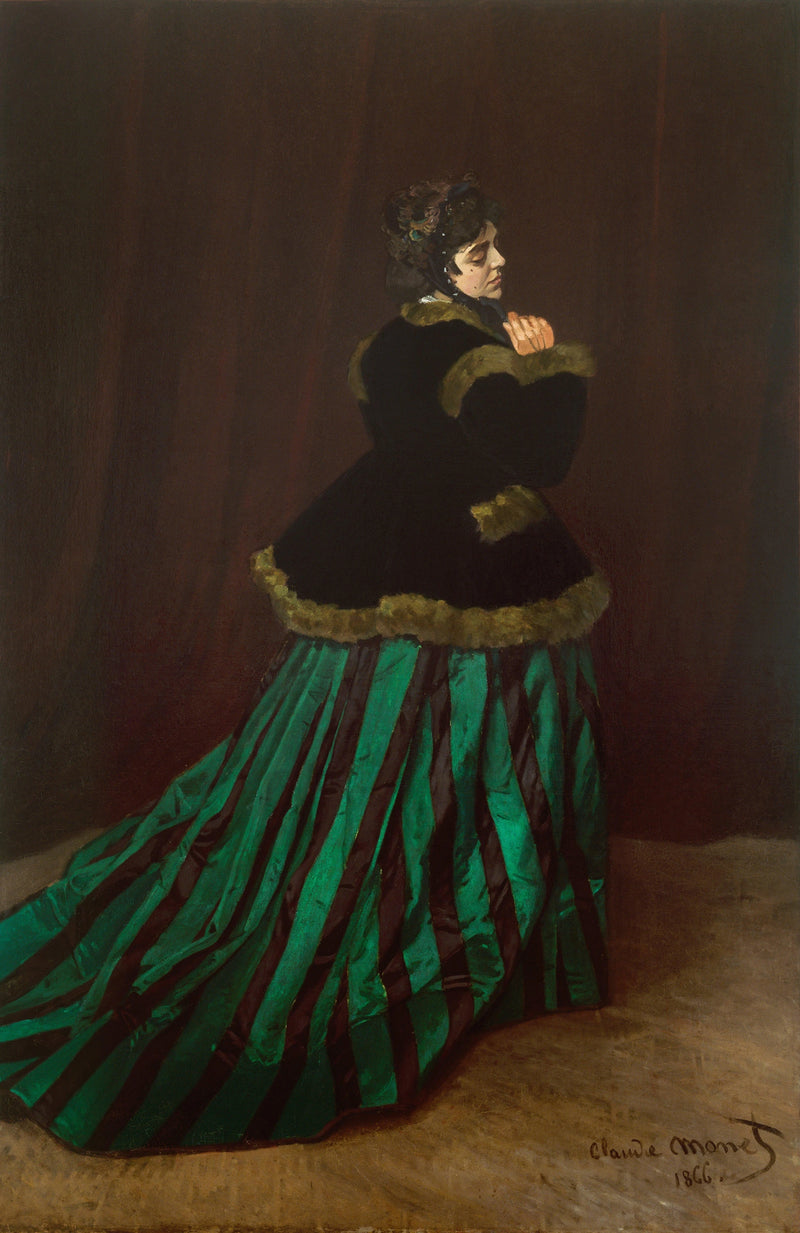 Camille veya Yeşil Elbiseli Kadın W65 - Claude Monet