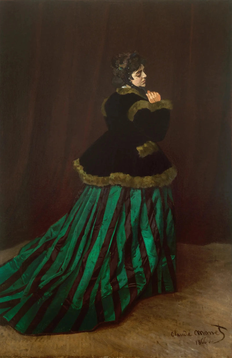 Camille veya Yeşil Elbiseli Kadın W65 - Claude Monet