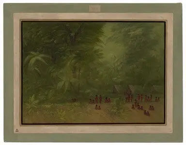 Kamp Indian ormanı içinde - George Catlin