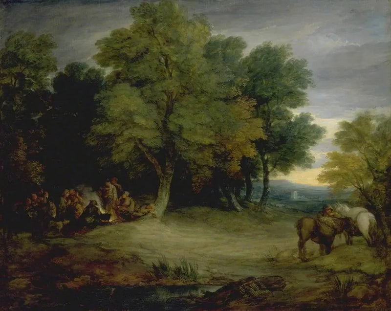 Çingene Kampı, Gün Batımı - Thomas Gainsborough