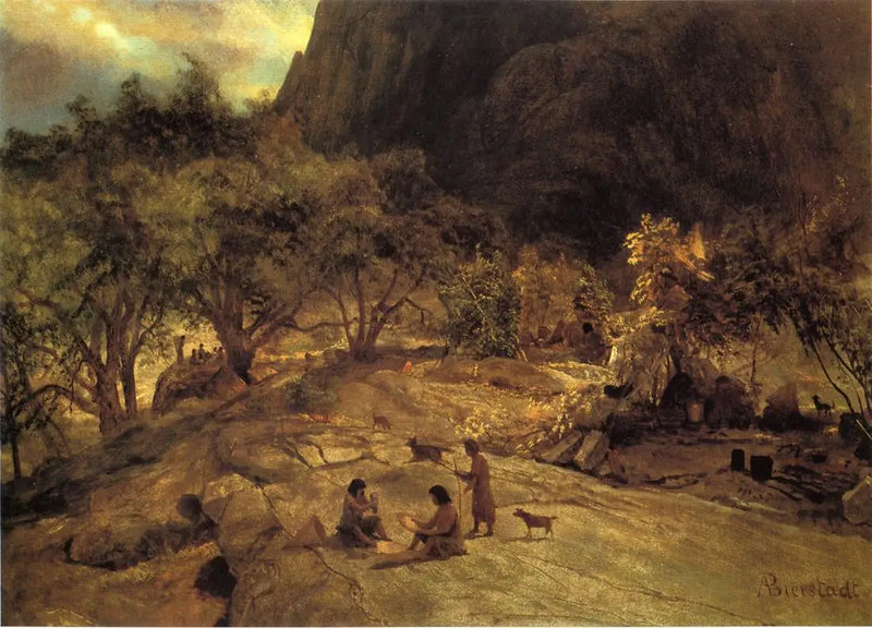Mariposa Kızılderili Kampı, Yosemite Vadisi, Kaliforniya - Albert Bierstadt