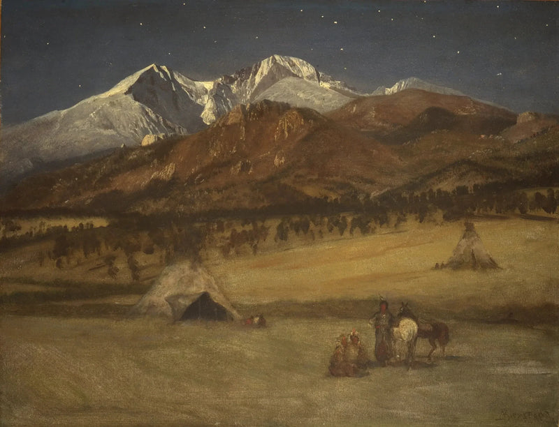 Kızılderili Kampı - Akşam - Albert Bierstadt