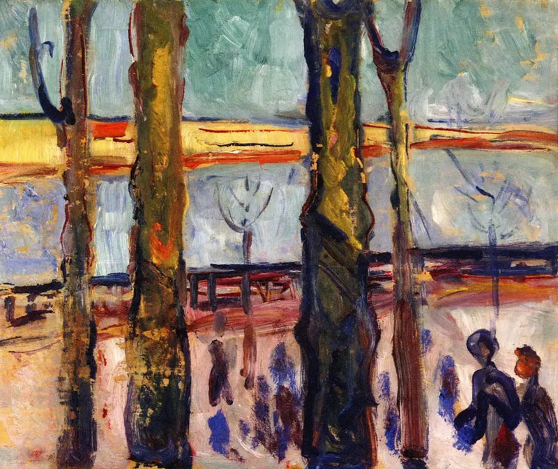 Warnemünde'deki Kanal - Edvard Munch