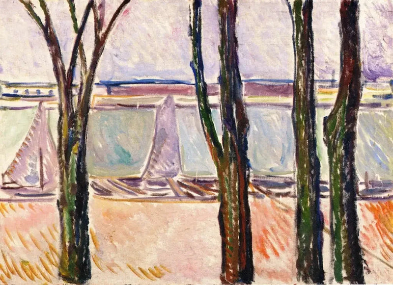 Warnemünde'deki Kanal - Edvard Munch