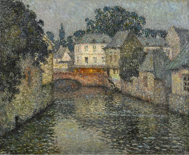 Beyaz evli kanal, Harfleur - Henri Le Sidaner