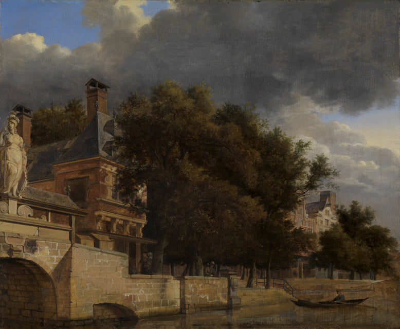 Canal dans une ville néerlandaise - Adriaen van de Velde image 1 tableau peint à l’huile sur toile