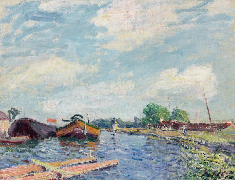 Saint-Mammès'te Loing Kanalı - Alfred Sisley