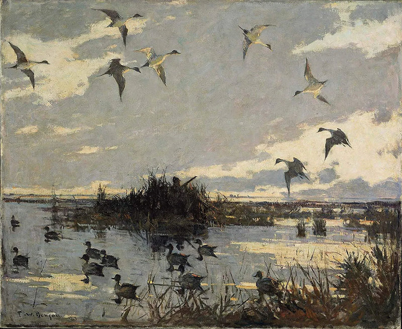 Yapay Yüzen Ördekler - Frank Weston Benson