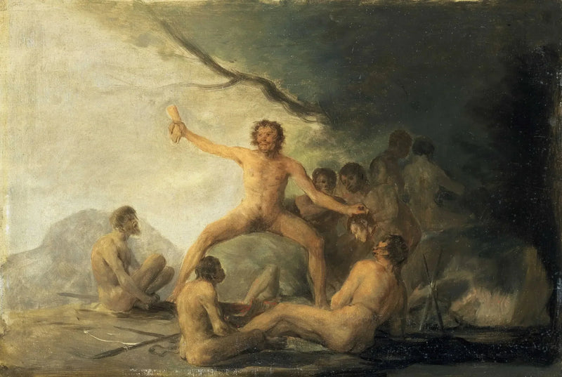 İnsan kalıntılarını gözlemleyen Kanibalistler - Francisco de Goya