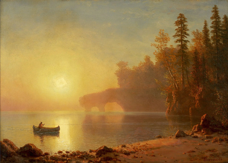 Kanoe indien - Albert Bierstadt