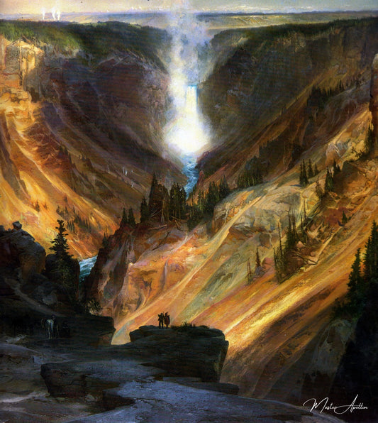 Canyon de Yellowstone - Thomas Moran - Reproductions de tableaux et peintures haut de gamme