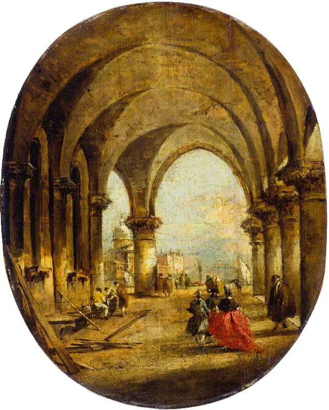 Capriccio ile Doge Sarayı ve San Giorgio Maggiore kemerleri - Francesco Guardi
