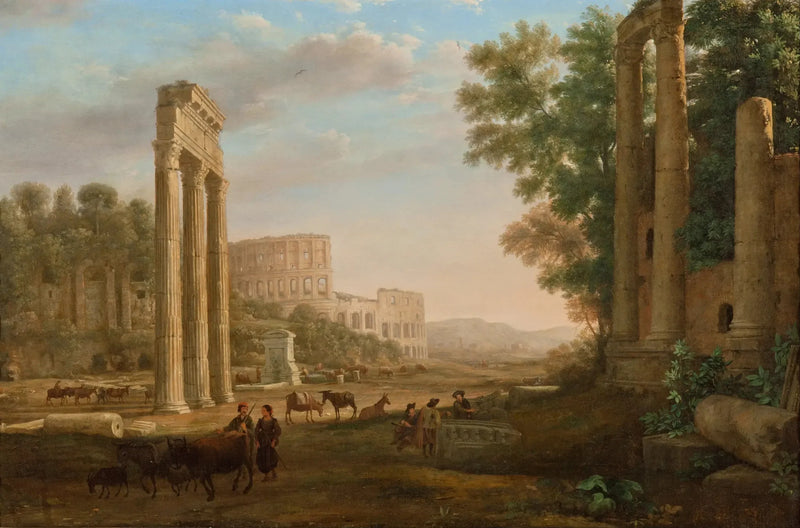 Roma Forum kalıntılarıyla Capriccio - Claude Lorrain