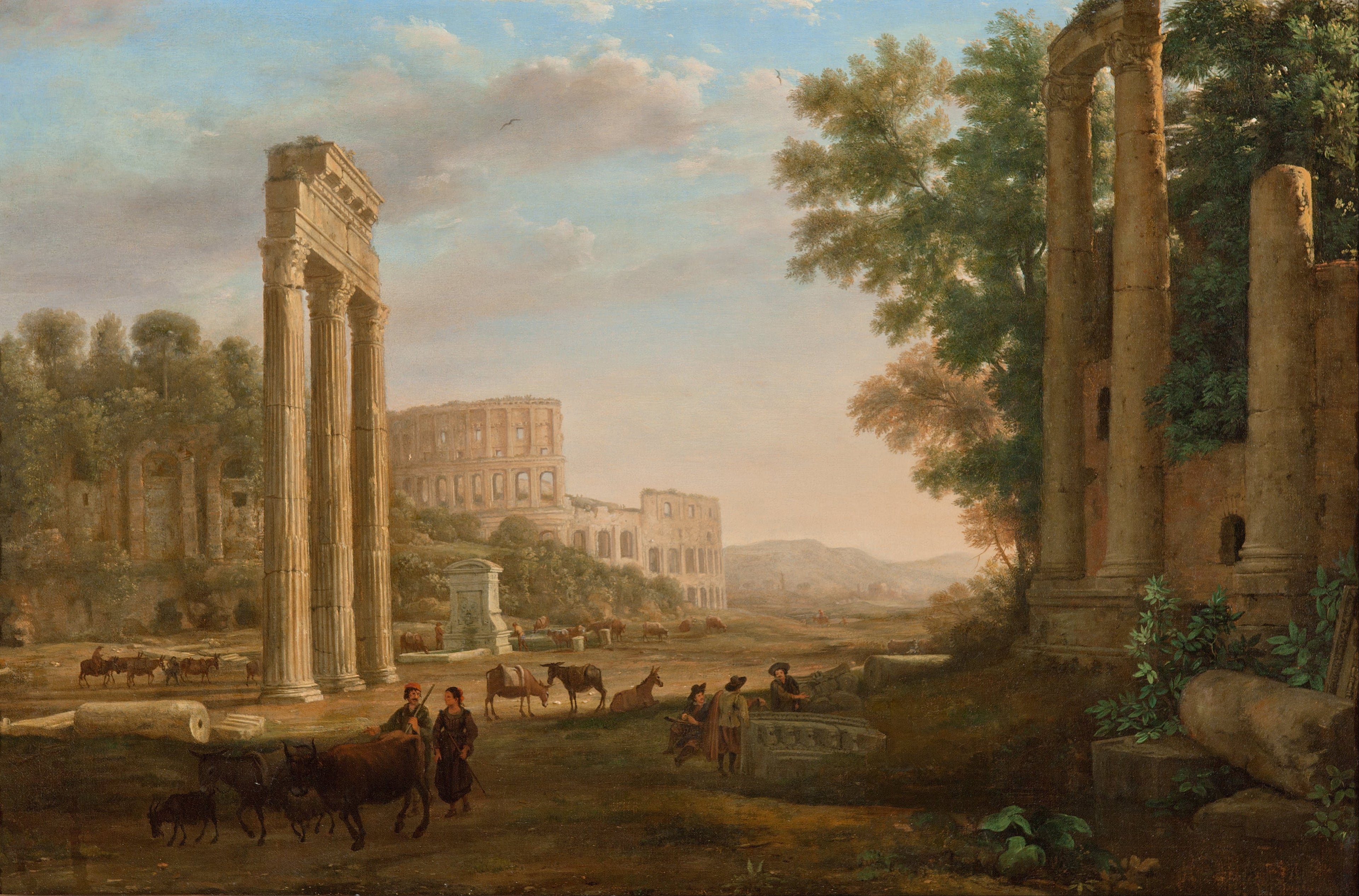 Capriccio avec les ruines du Forum romain - Claude Lorrain