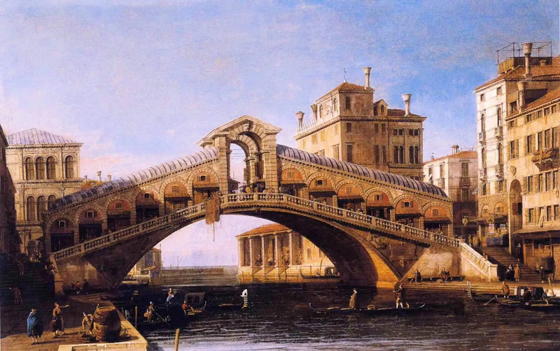 Rialto Kaprisi ve Arka Planda Lagün - Canaletto