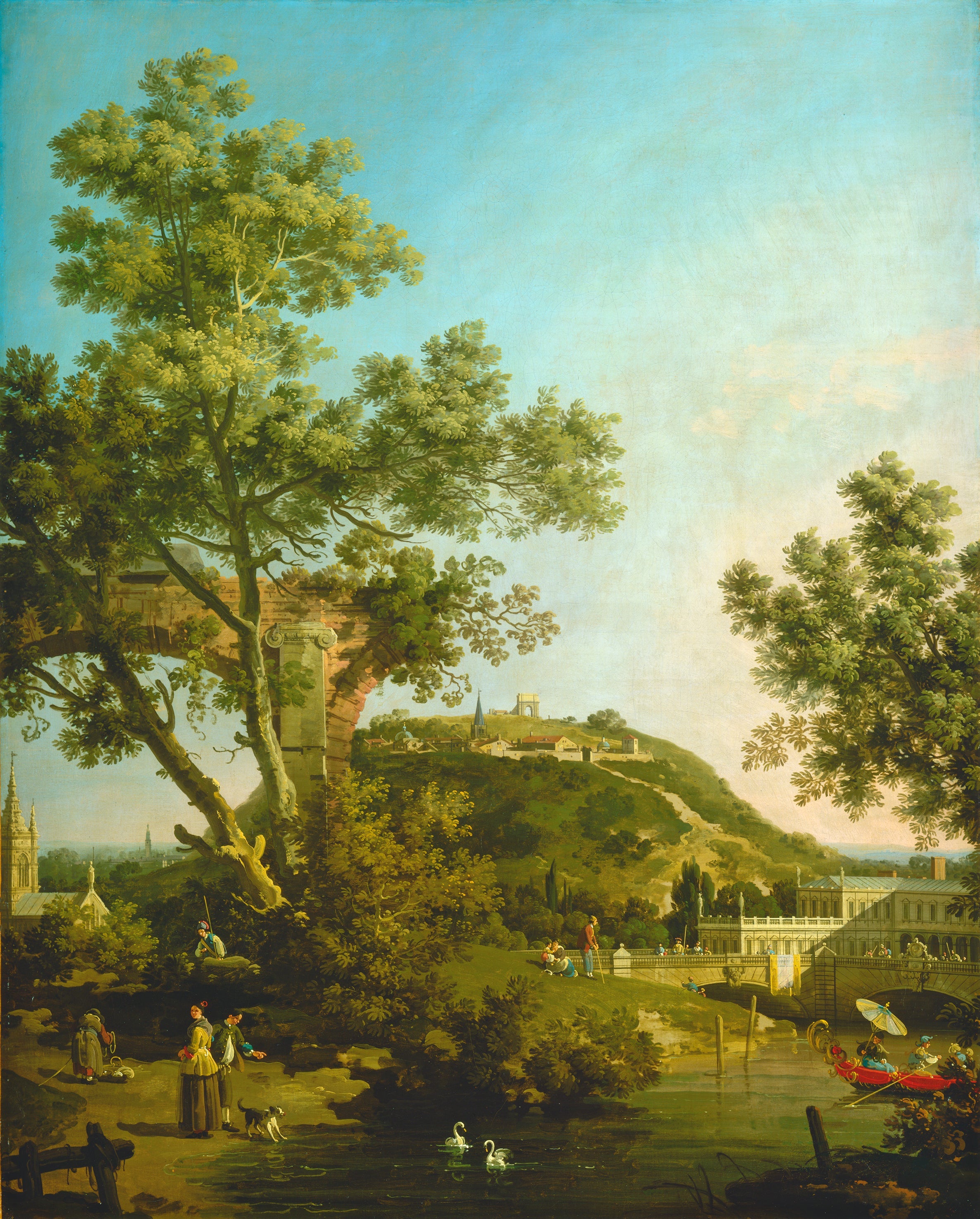 Capriccio : paysage anglais avec un palais - Canaletto