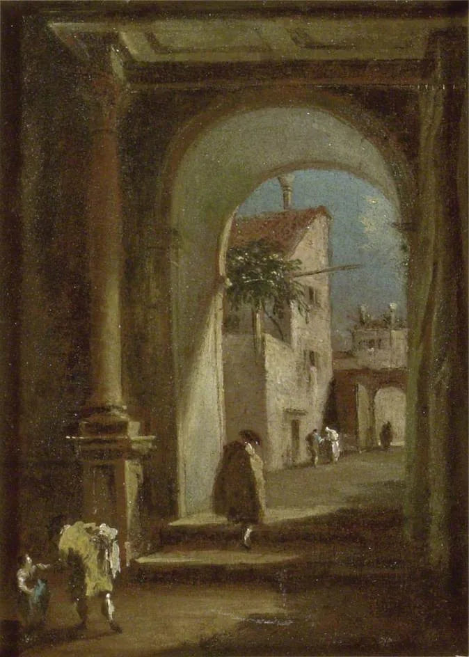 Capriccio : Bir Arka - Francesco Guardi