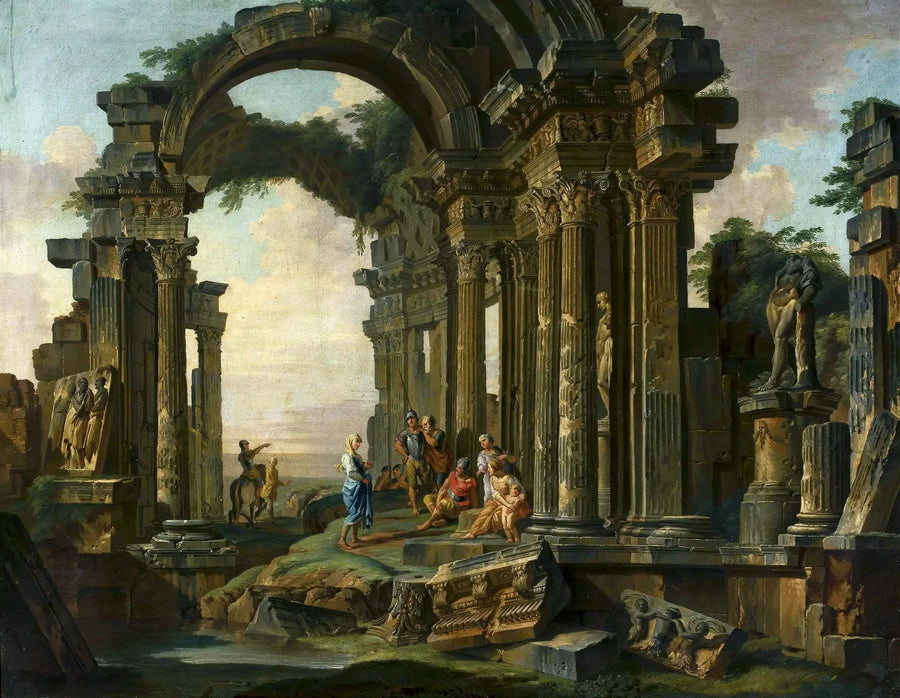 Caprice mimari Roma kalıntılarıyla - Giovanni Paolo Panini